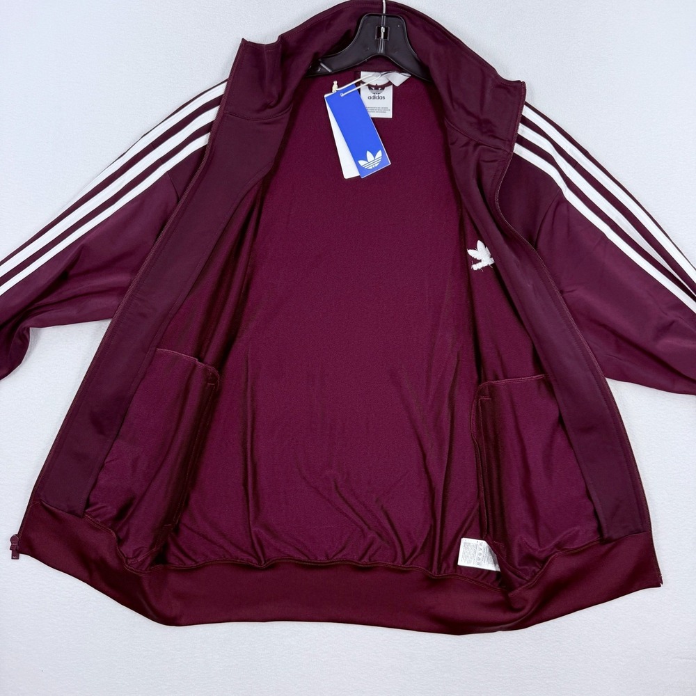 adidas Firebird Tracksuit Size L Mens Pant & Top Maroon Adicolor Originals NEW - Picture 8 of 14